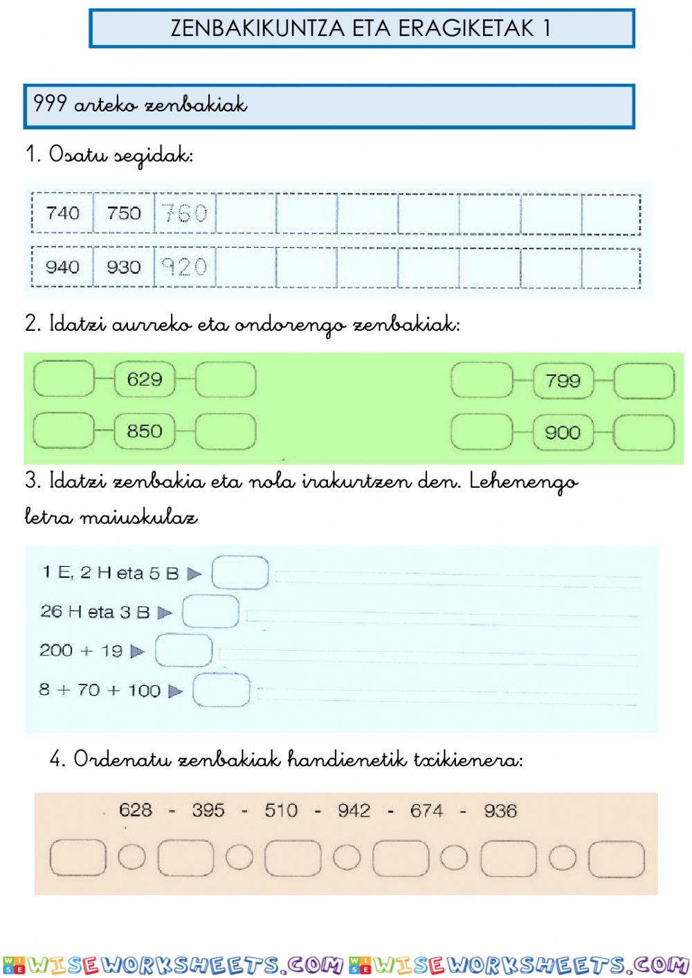 Eragiketak eta kalkuloa