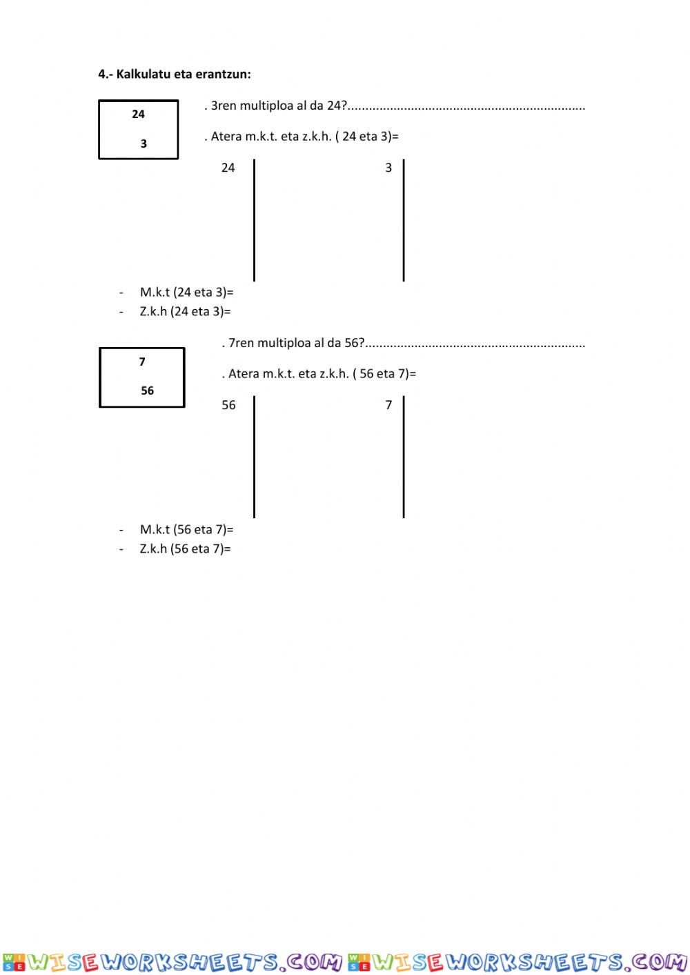 worksheet