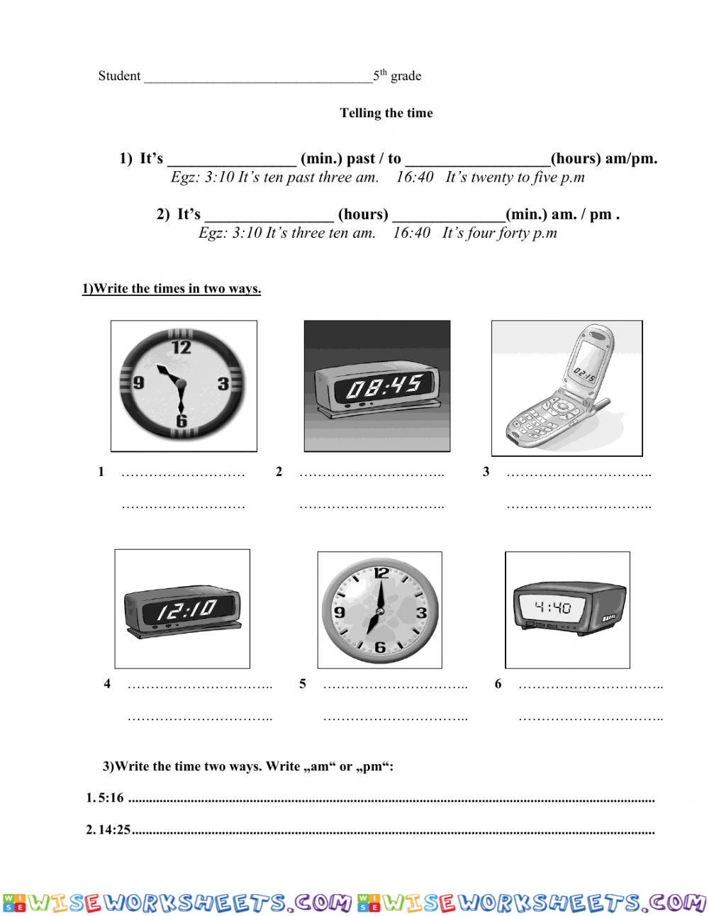 Telling the Time