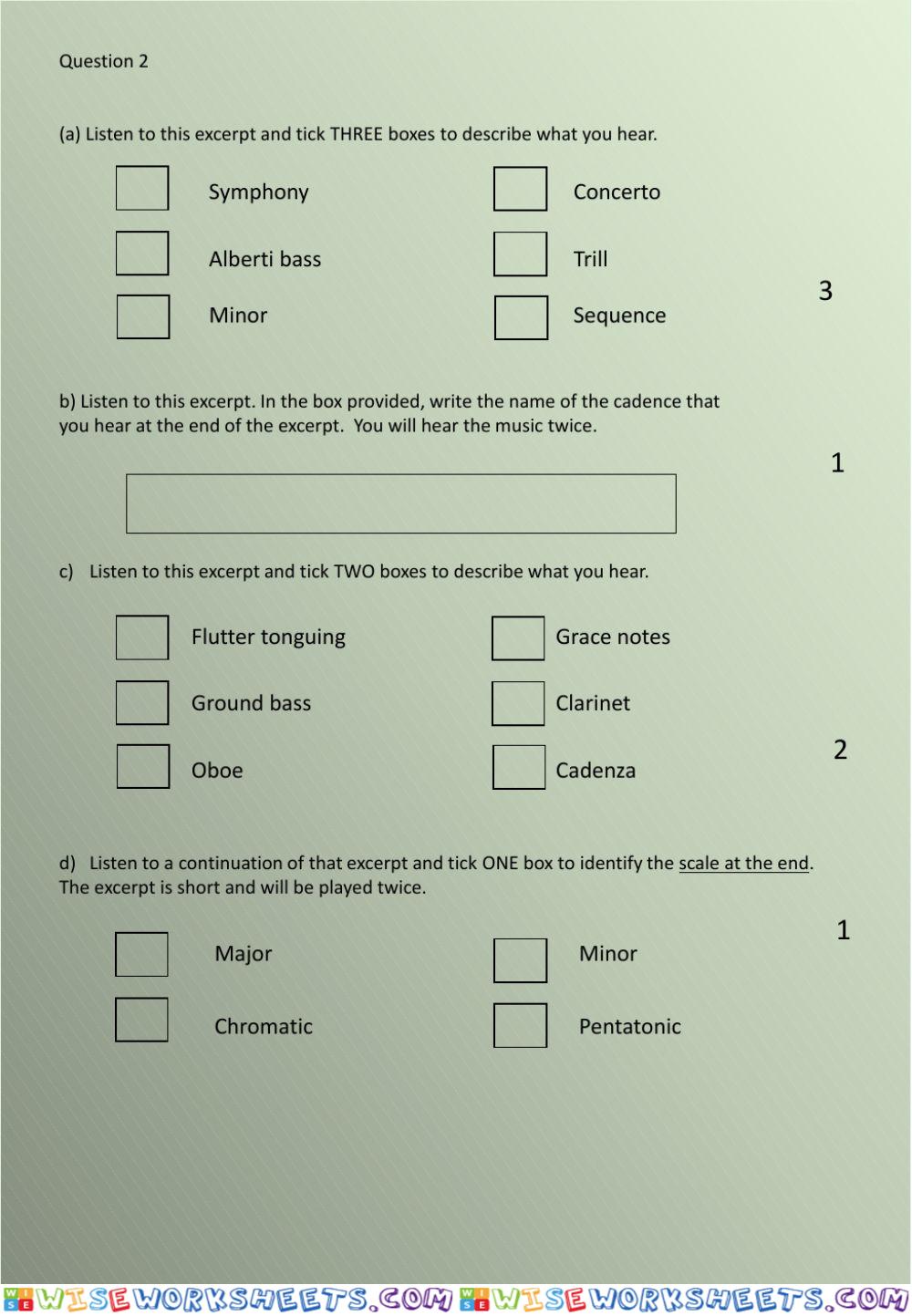 Nat 5 Music Revision 2