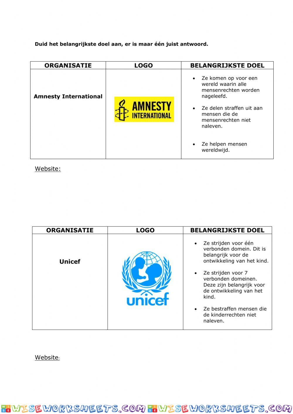 Organisaties voor mensen(rechten)