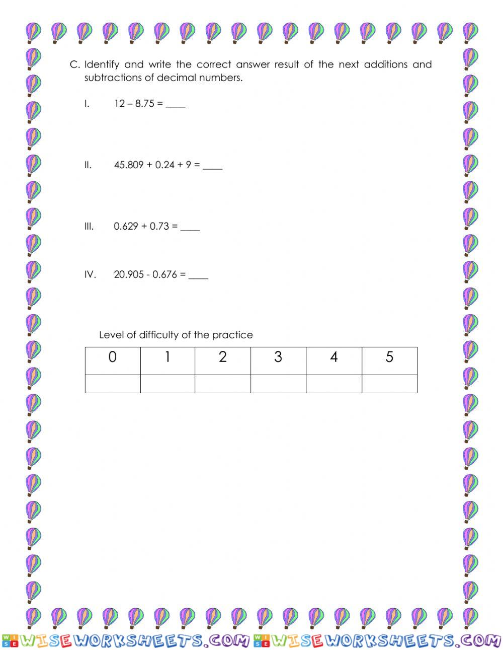 worksheet