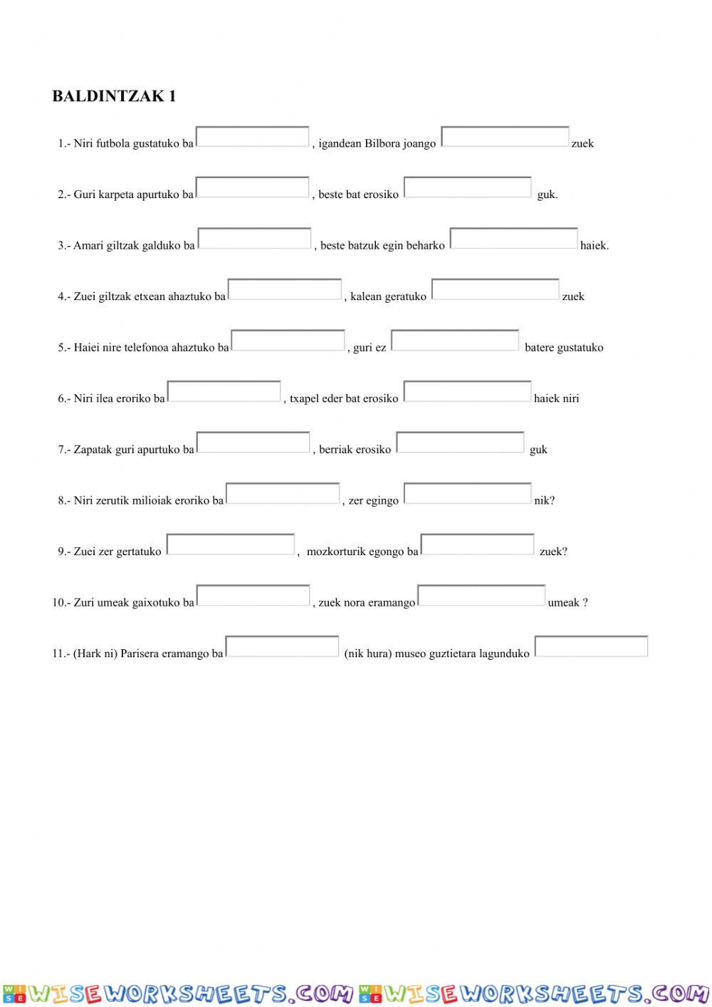 worksheet