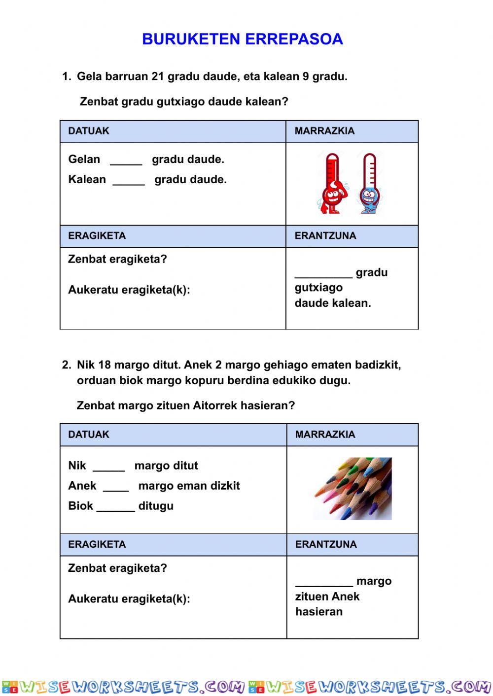 worksheet