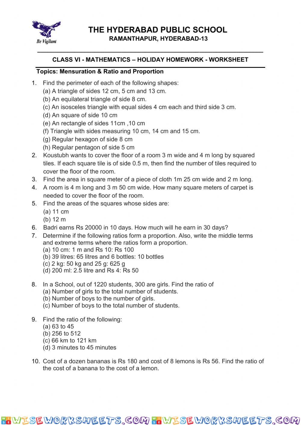 Ratio & Proportion
