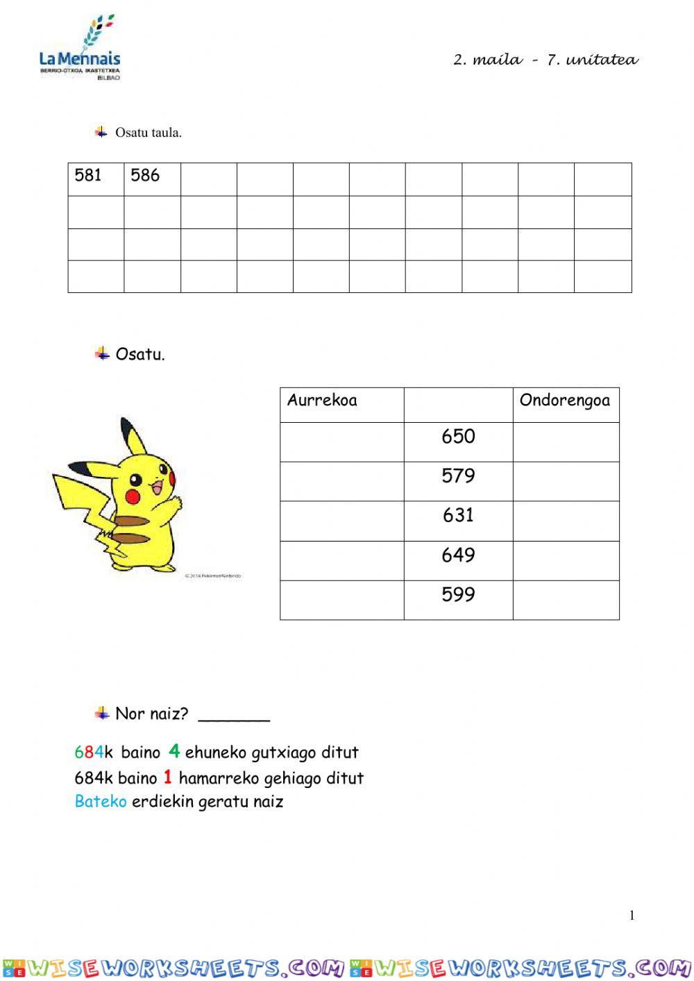 worksheet