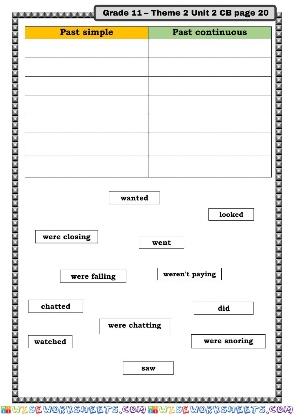 worksheet