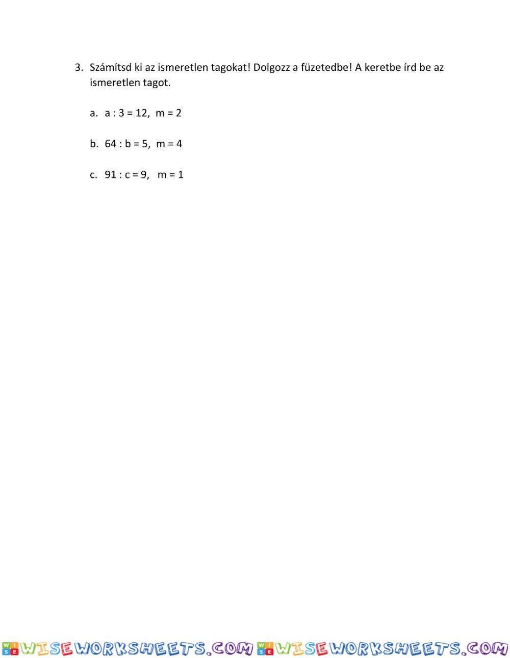 worksheet