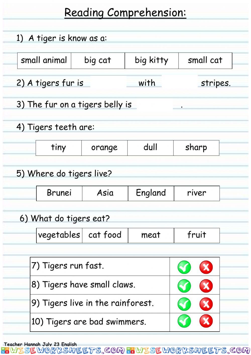 worksheet