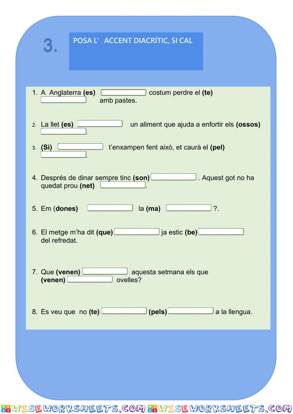worksheet