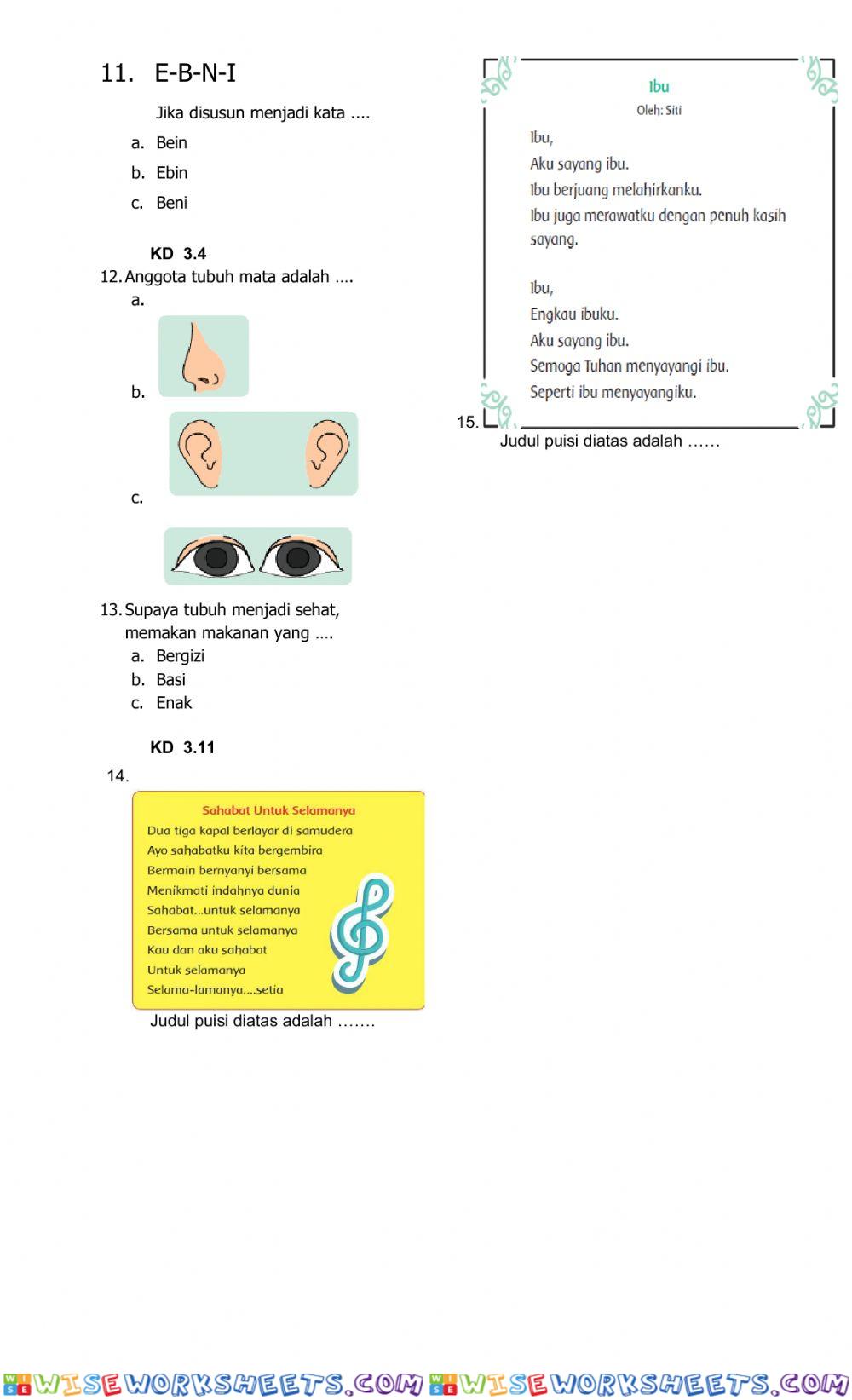 worksheet