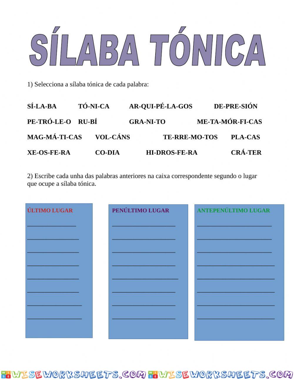 Sílaba tónica