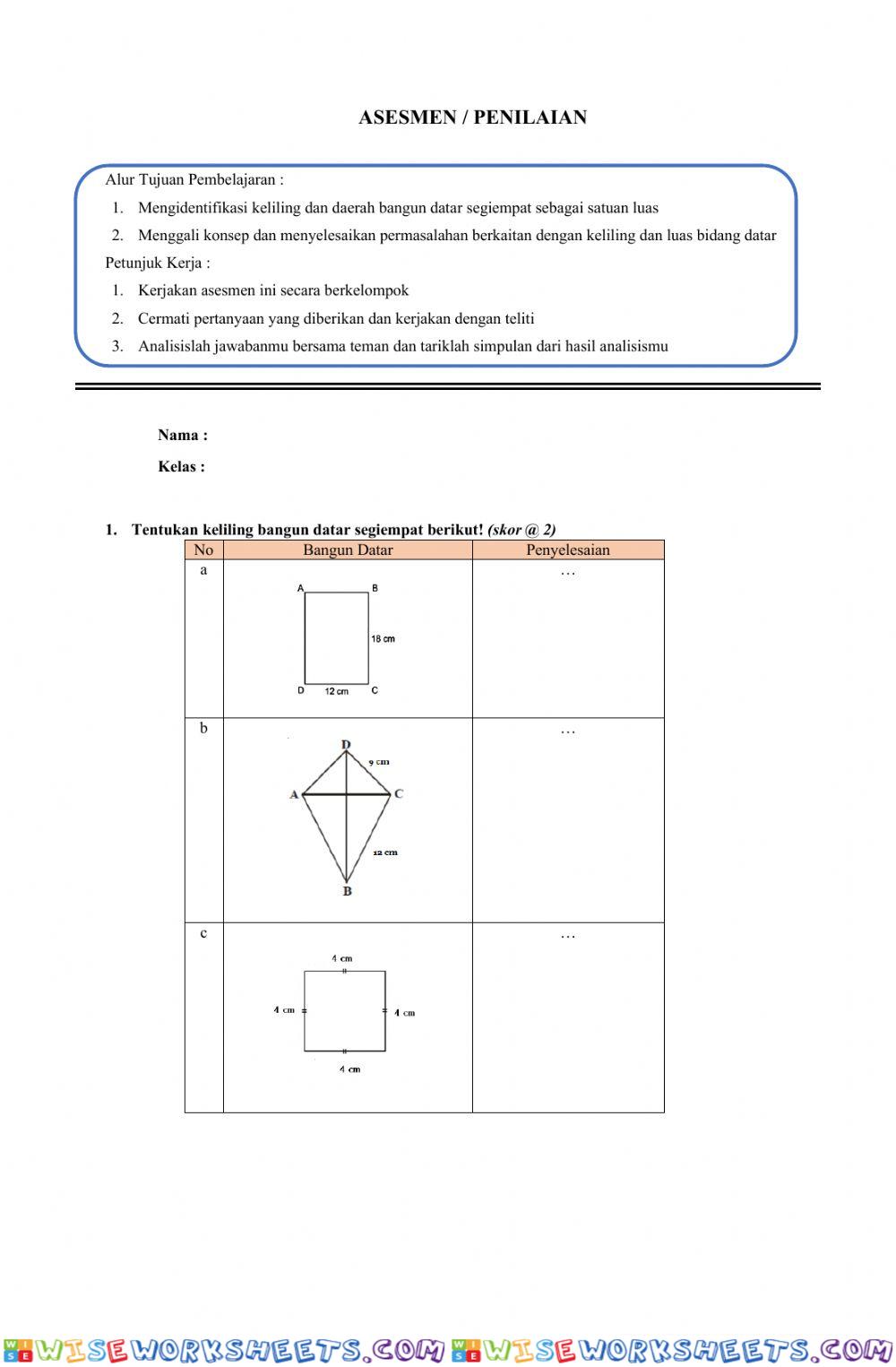 worksheet