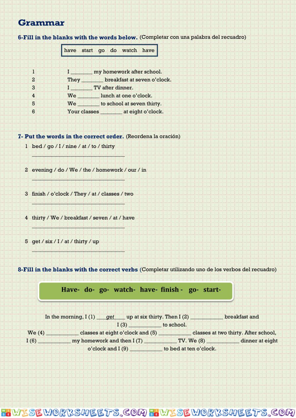worksheet