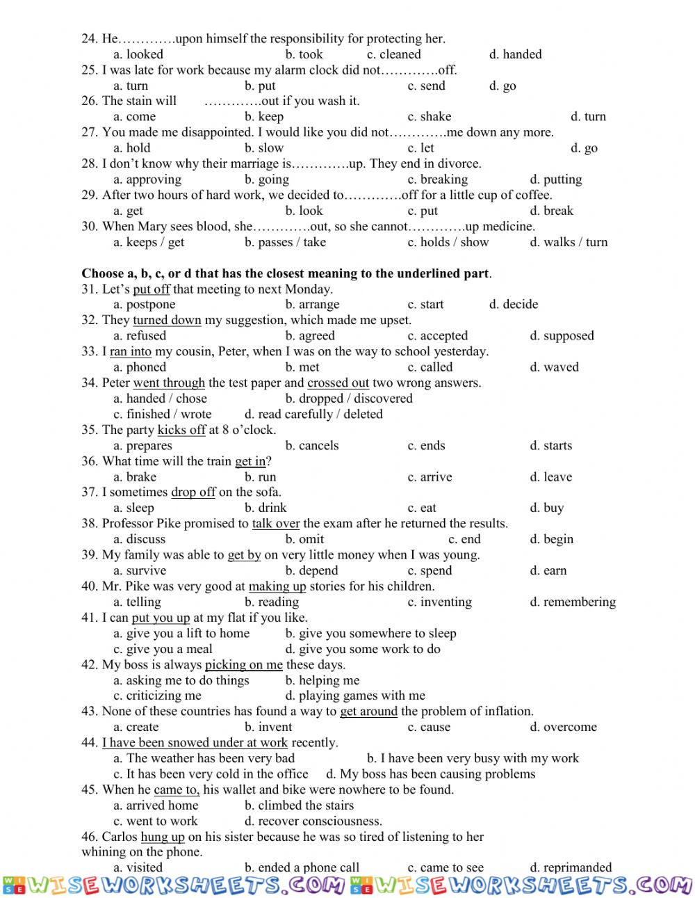 worksheet