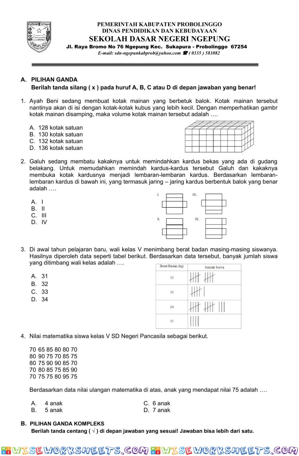 worksheet