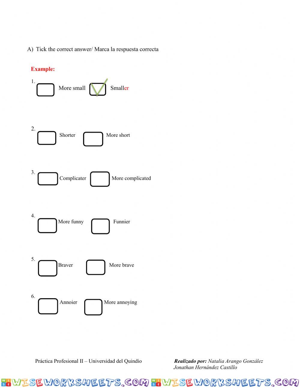 worksheet