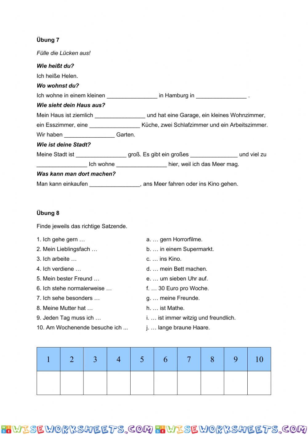 worksheet