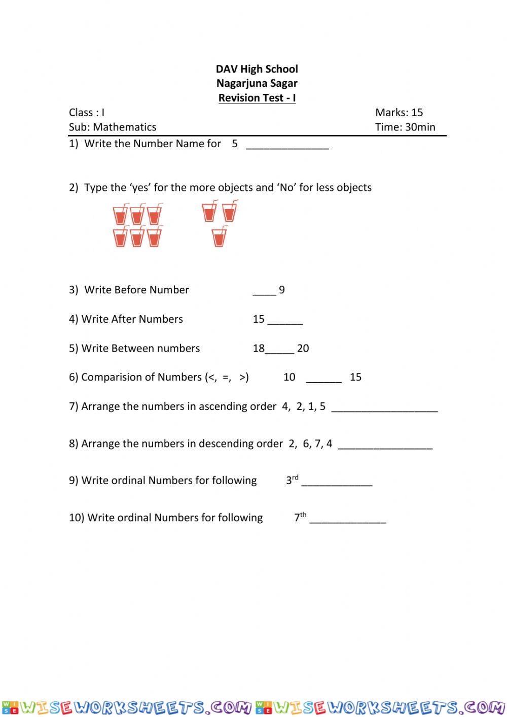 Worksheet