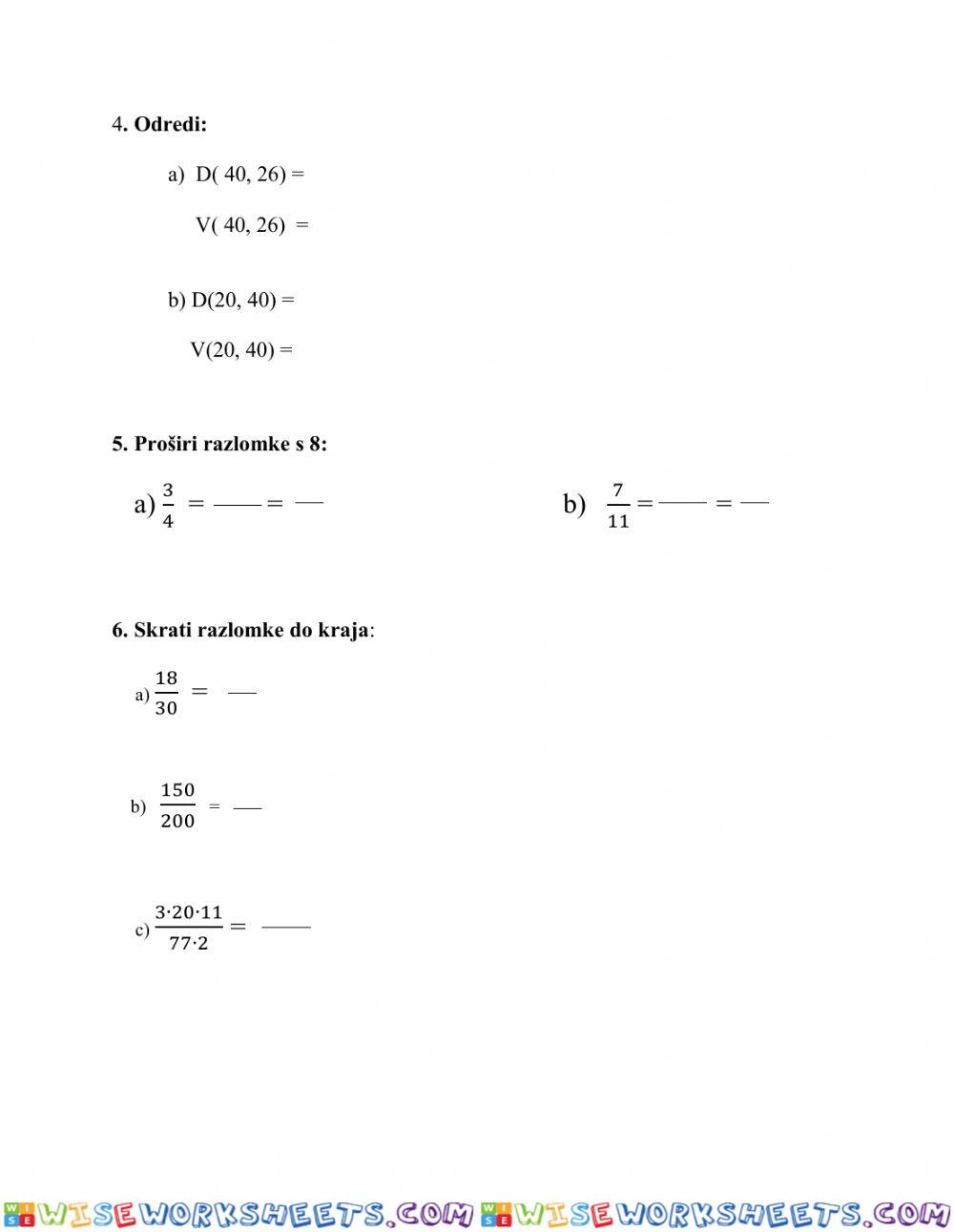 worksheet