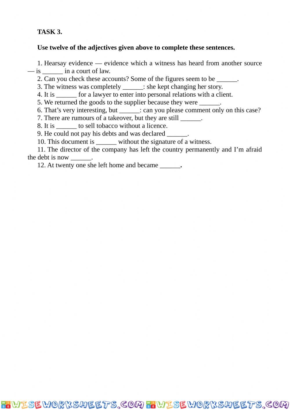 worksheet