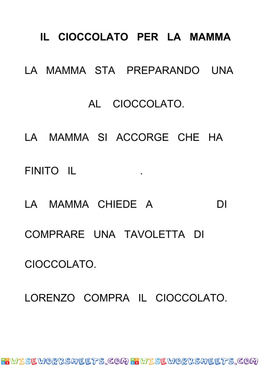 IL  CIOCCOLATA   PER  LA   MAMMA