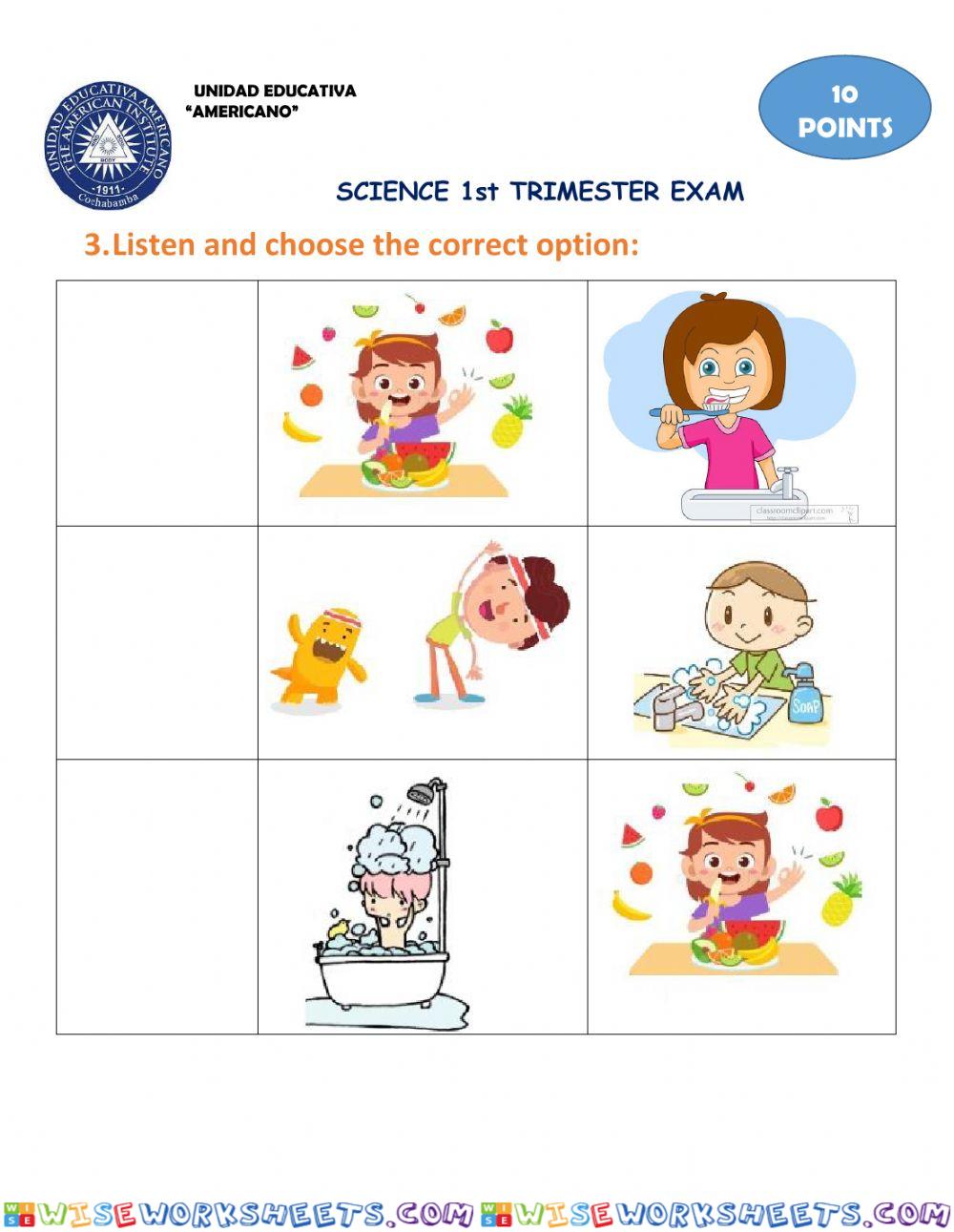 Science 1° trimester evaluation (2)