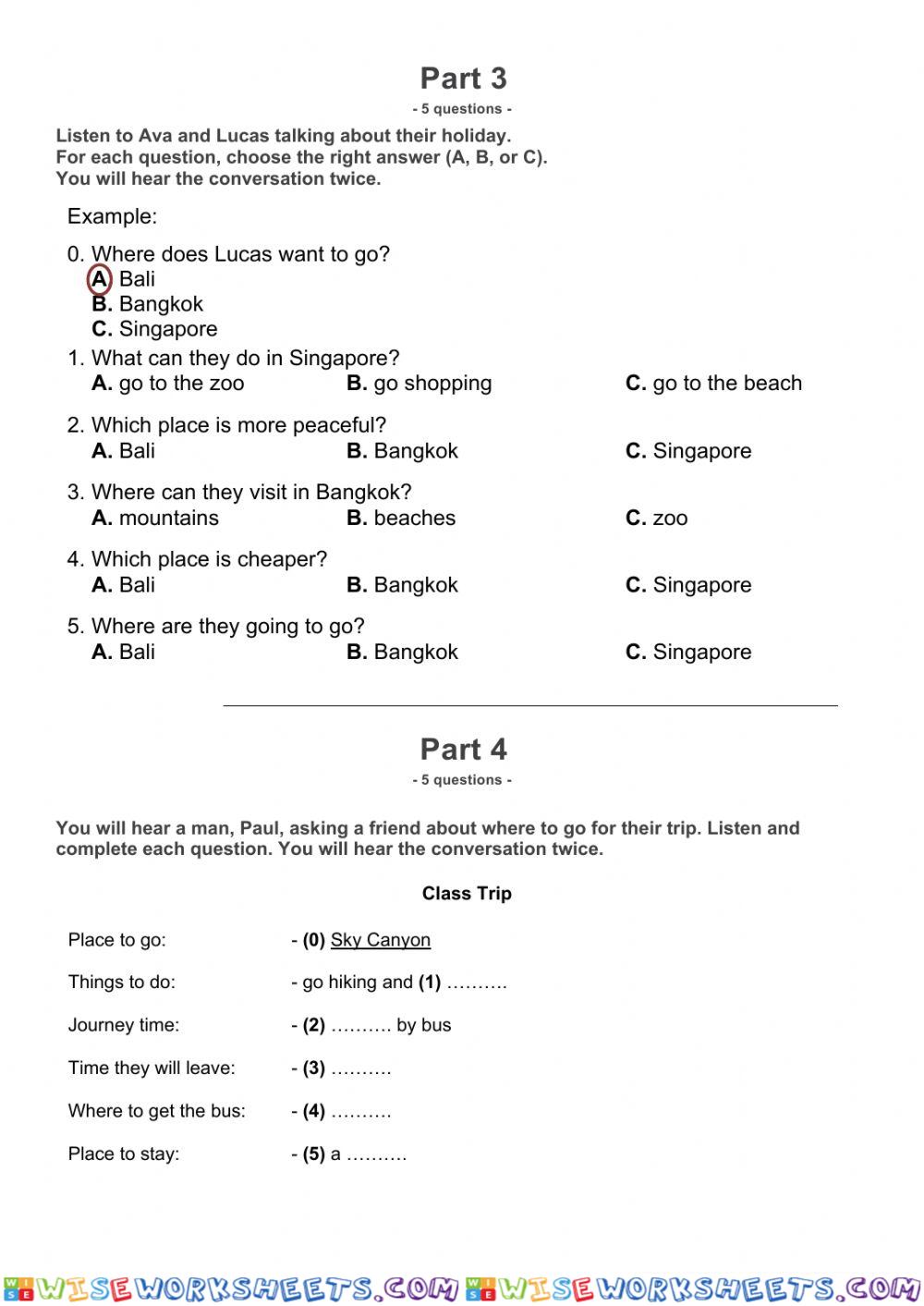 worksheet