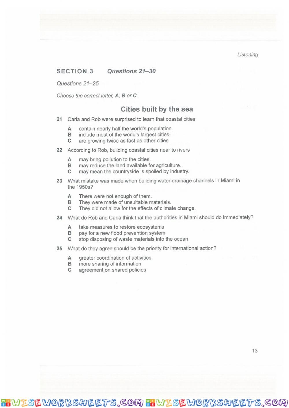 IELTS B - Lesson 13