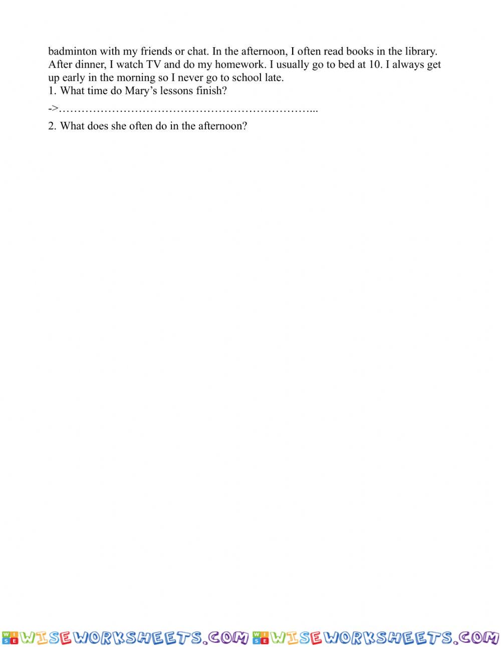 worksheet