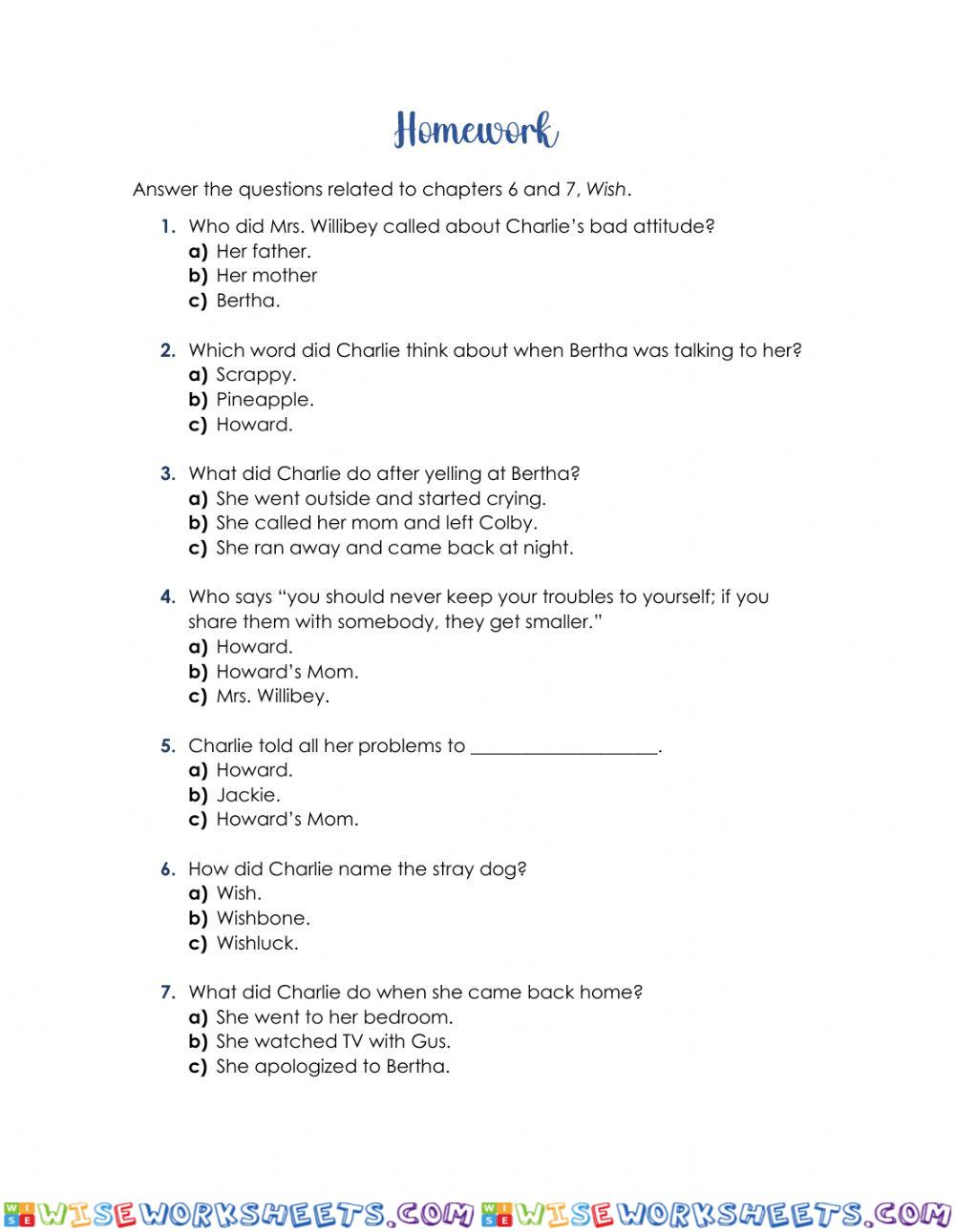 worksheet