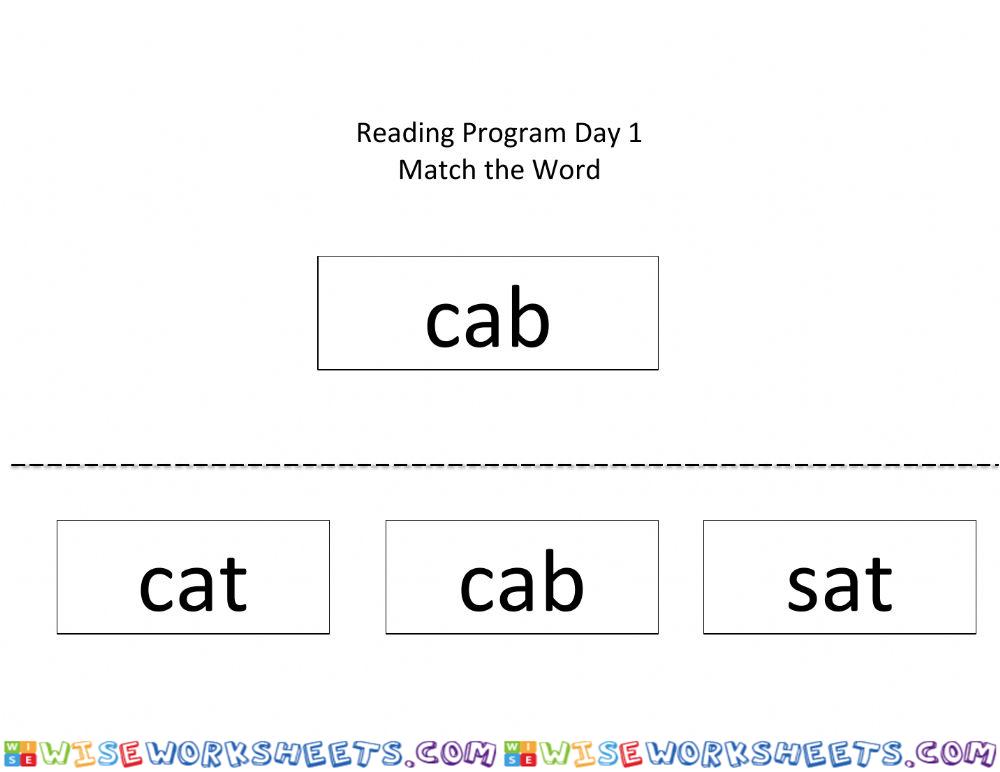 Match the Word Cab