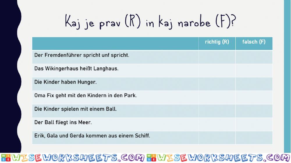 worksheet