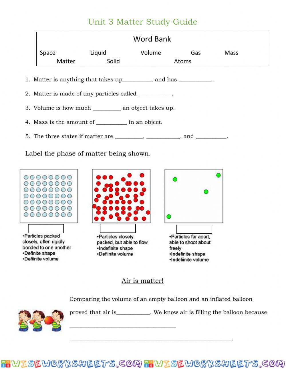 Phases of matter review