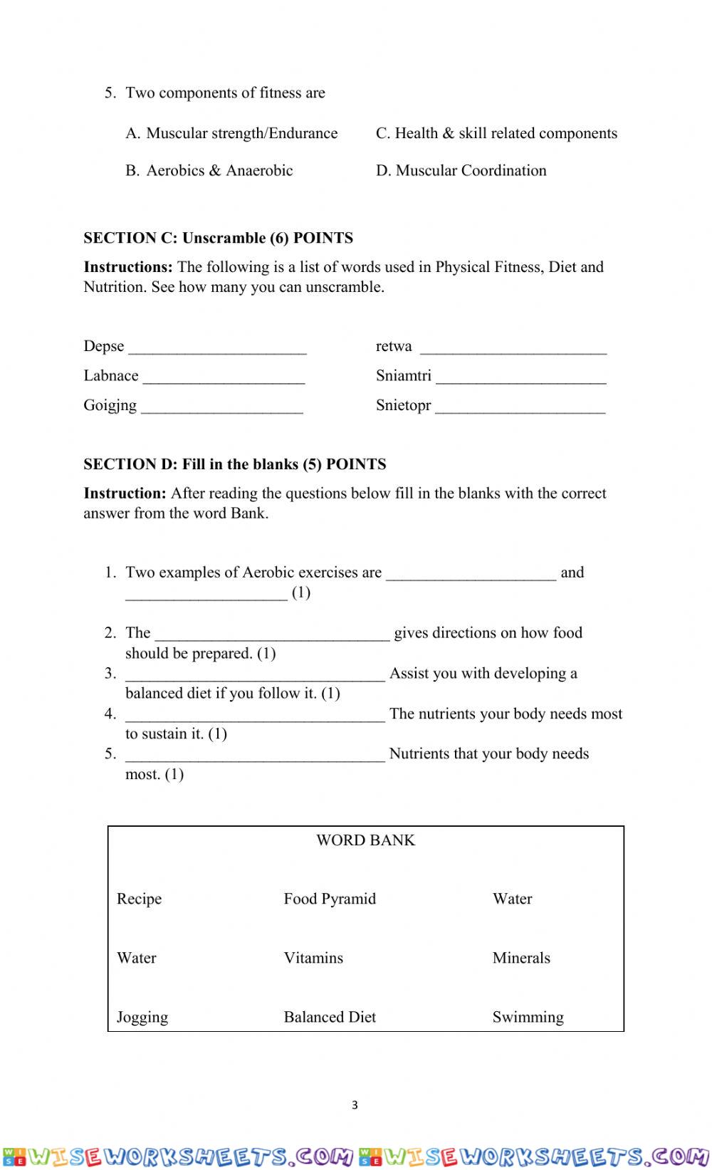 worksheet