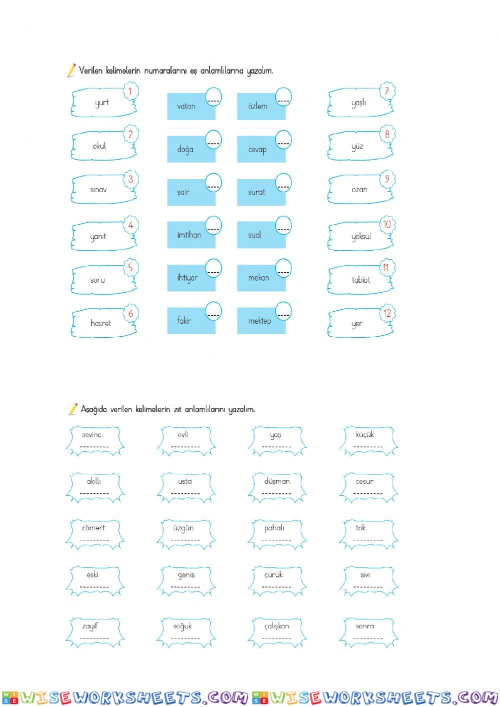 worksheet