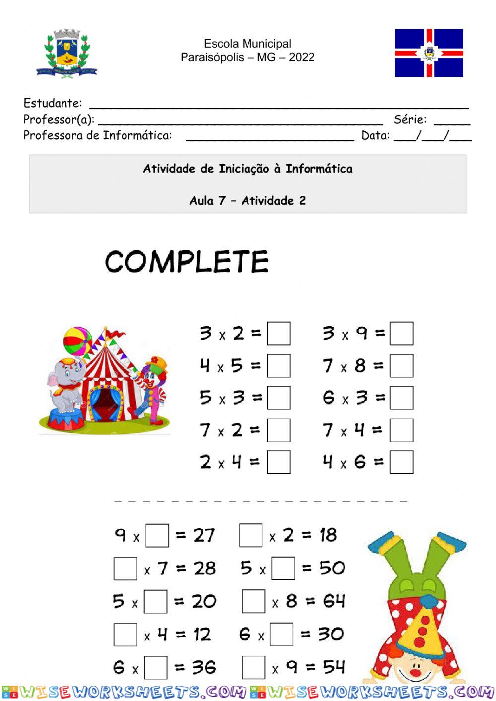 Atividade 2 semana 7 - 4º e 5º anos