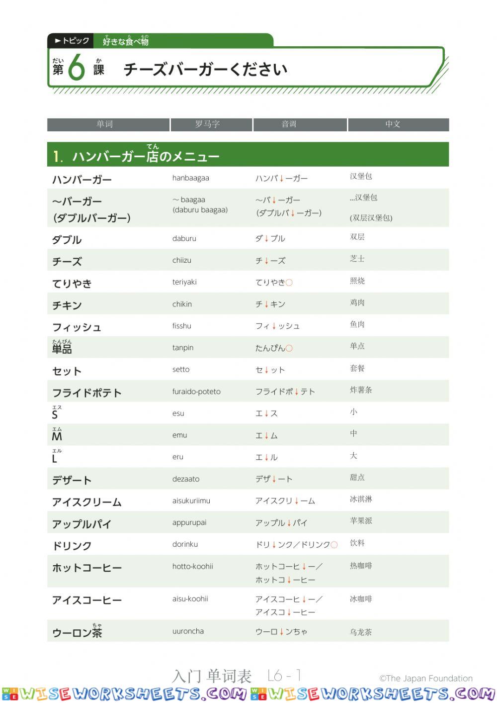 いろどり入門l6中国語