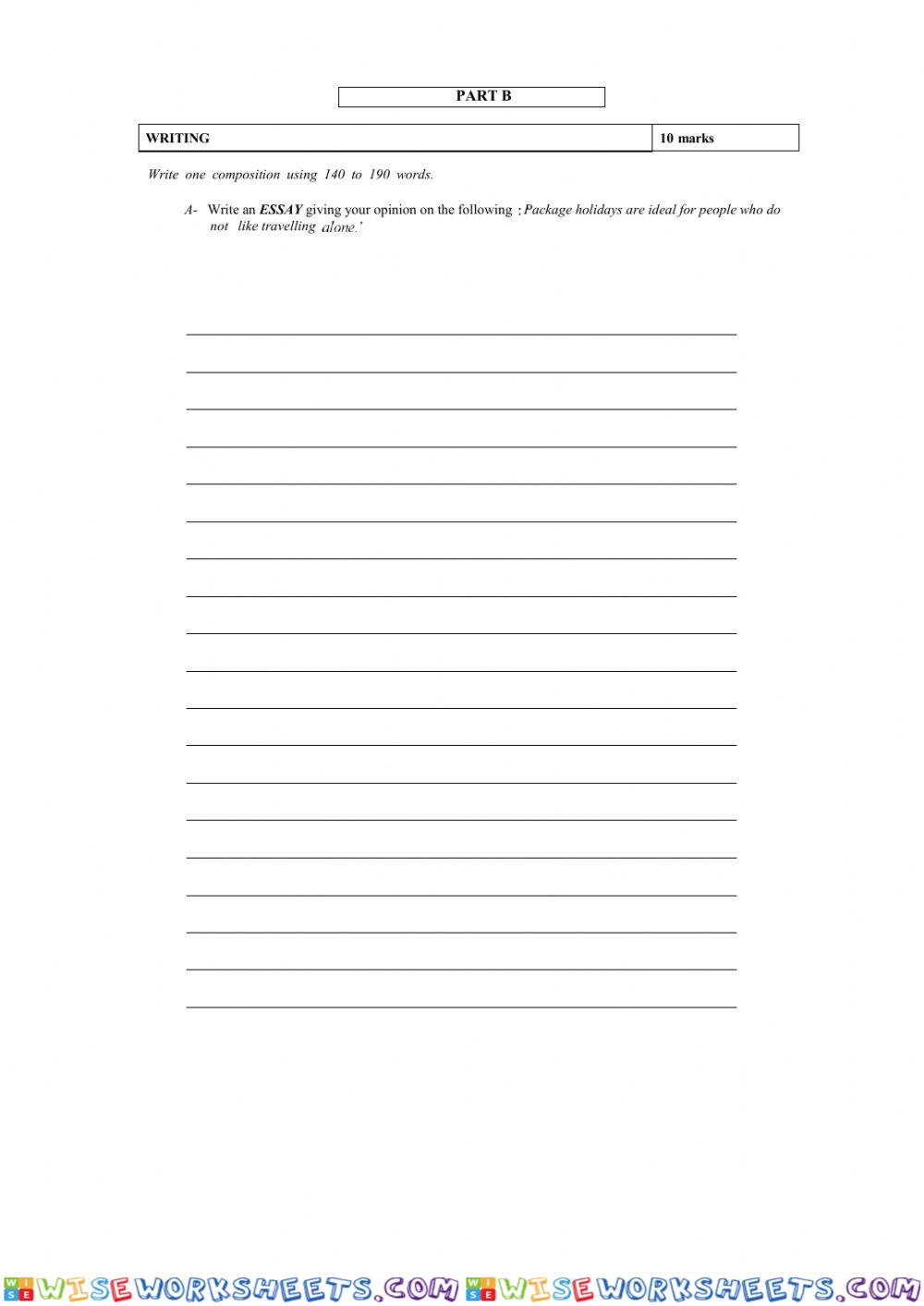 worksheet