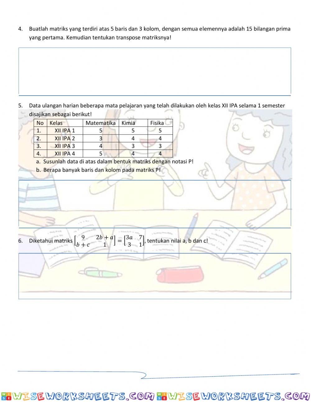 worksheet