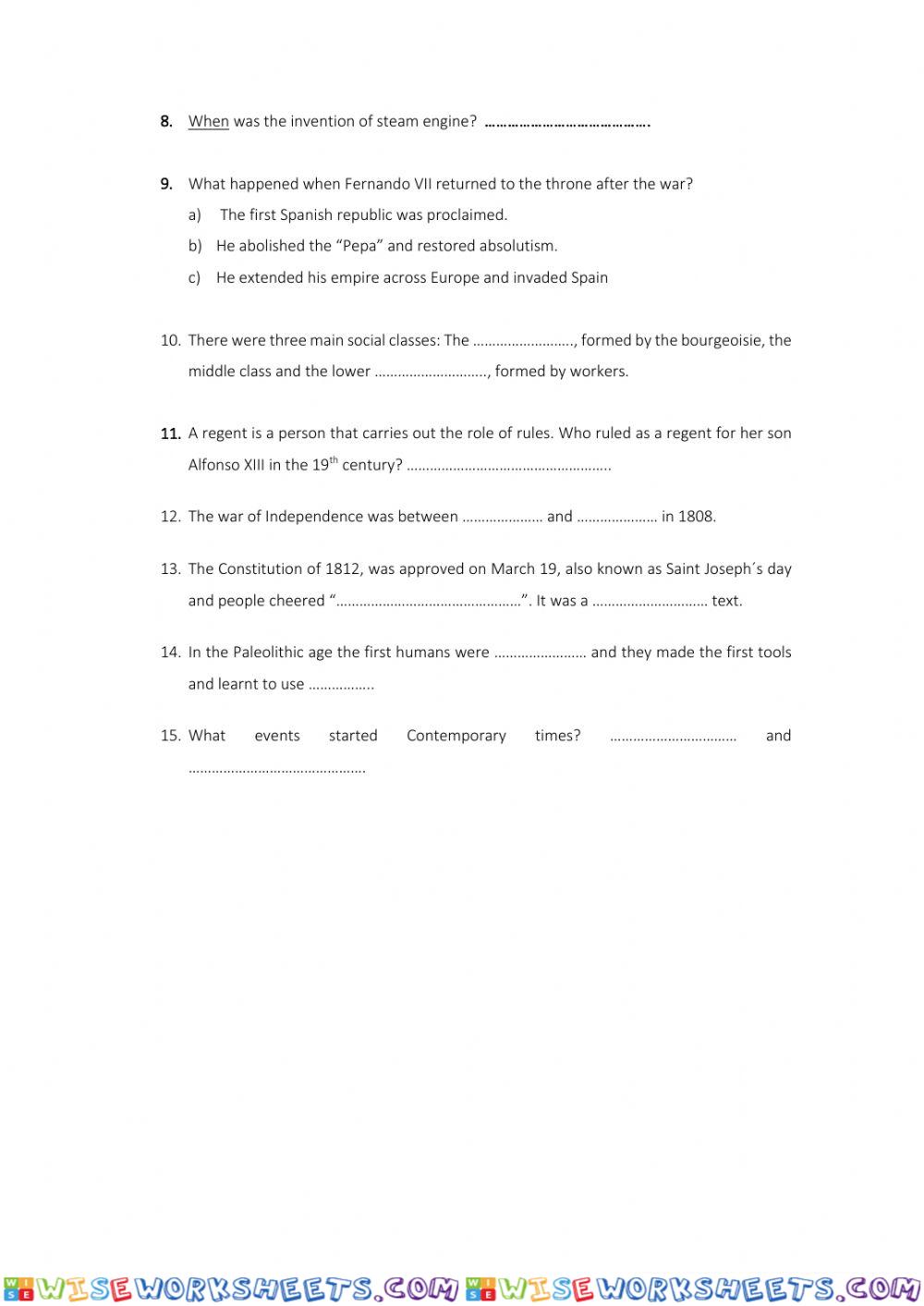 worksheet