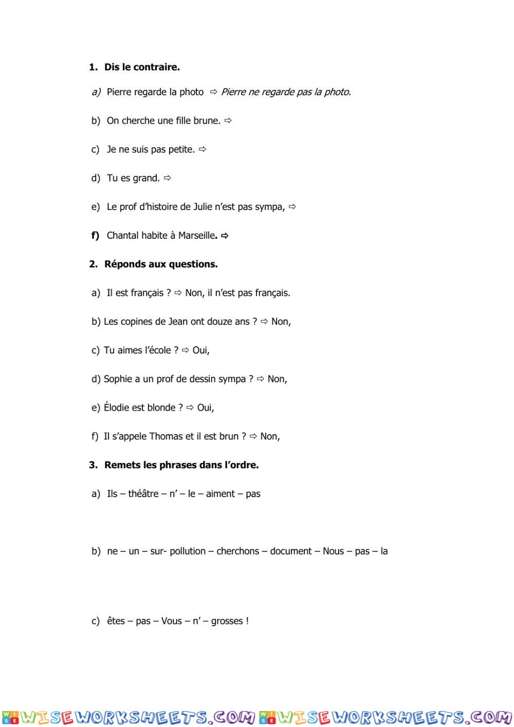 worksheet