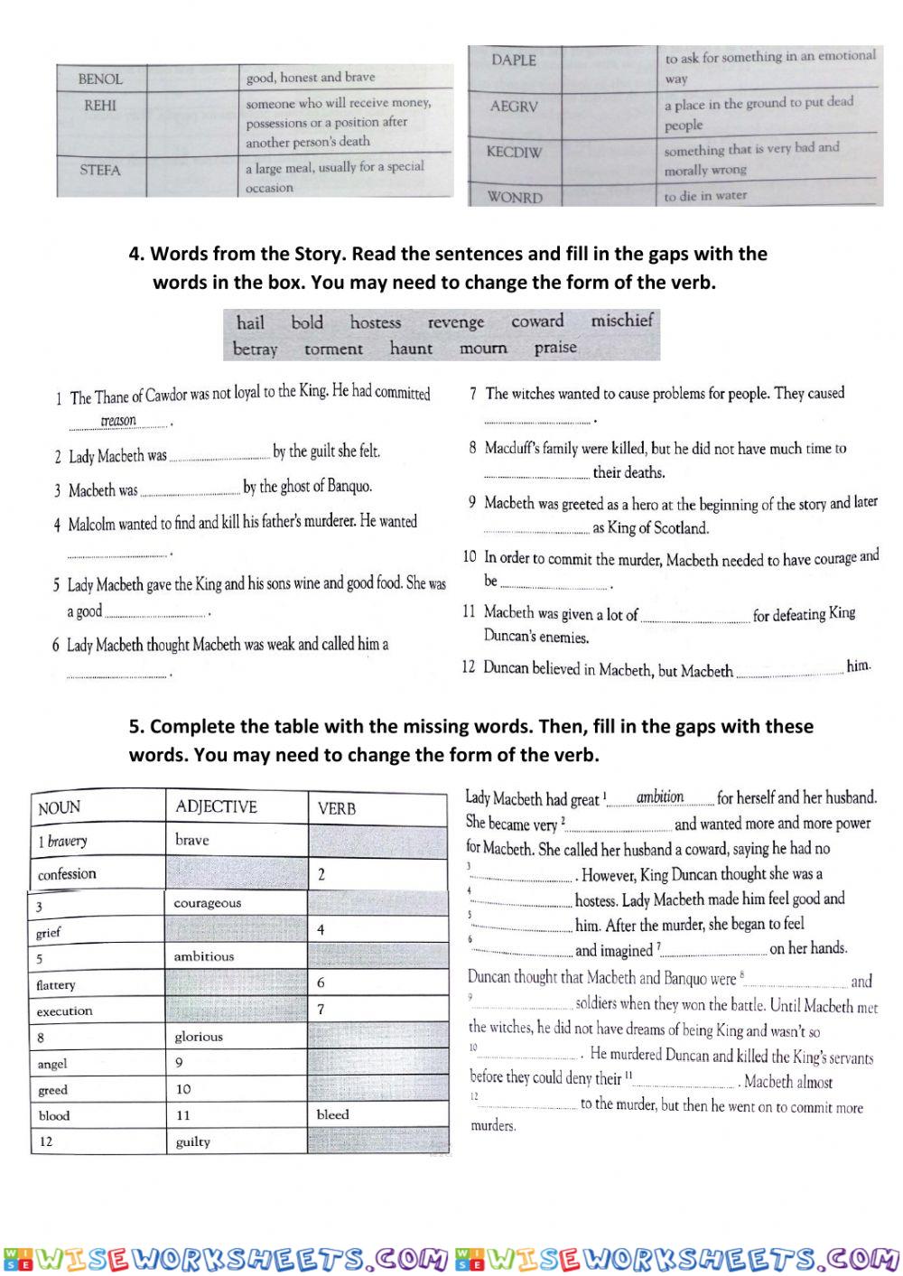 worksheet