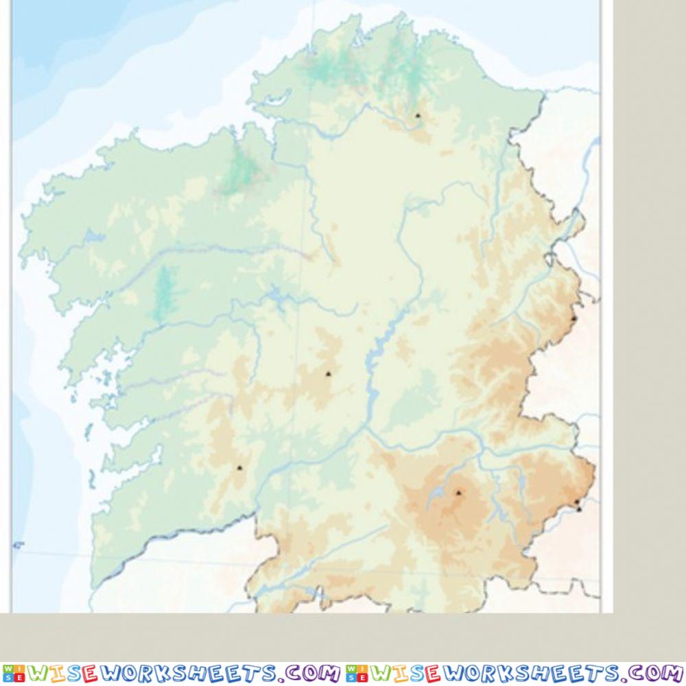 Mapa ríos Galicia