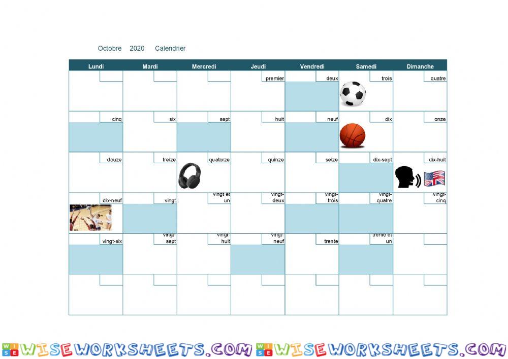 Calendrier 2