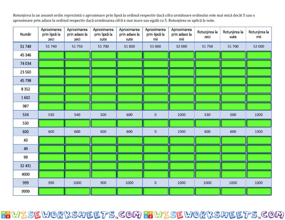 worksheet