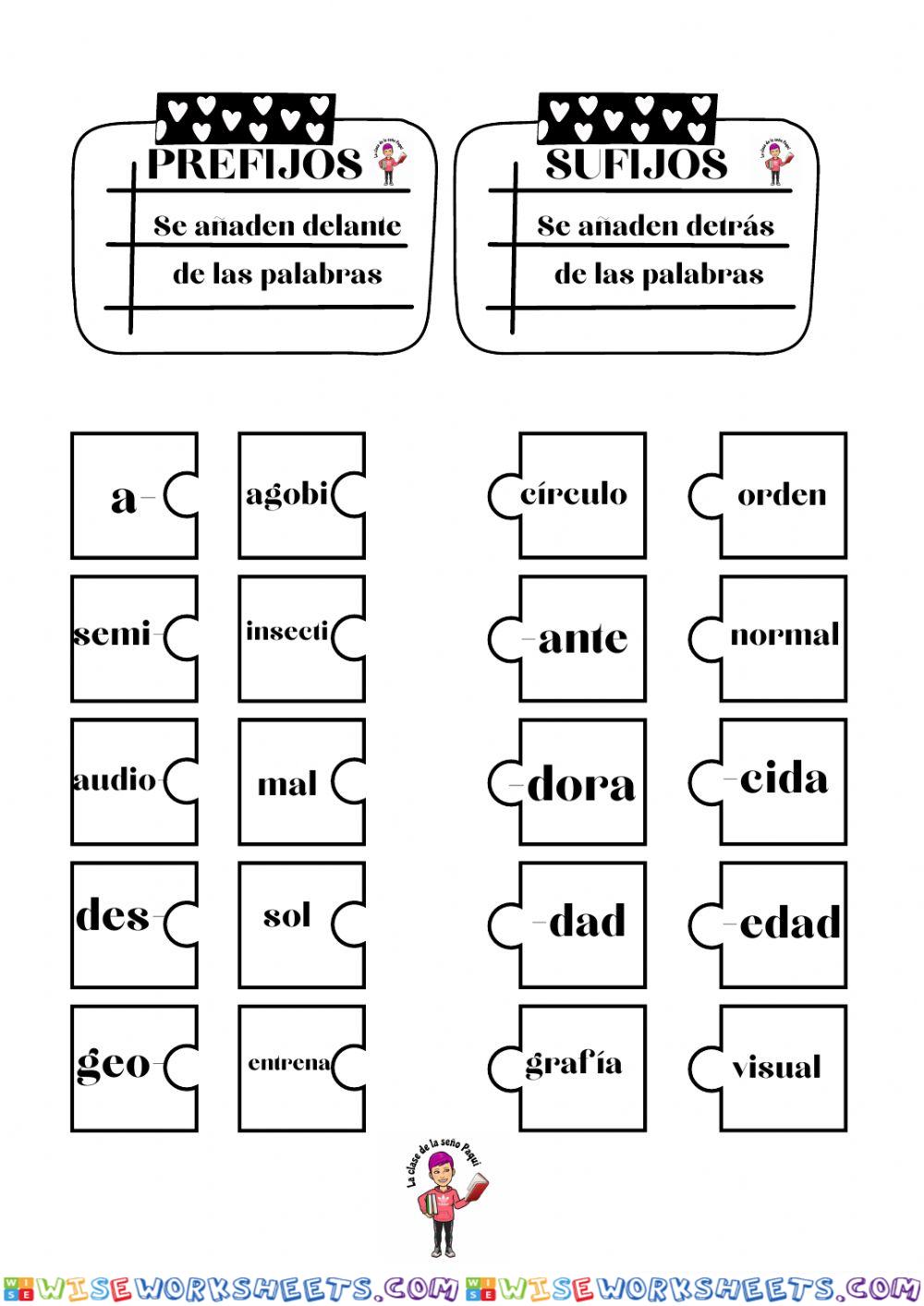 Prefijos y Sufijos