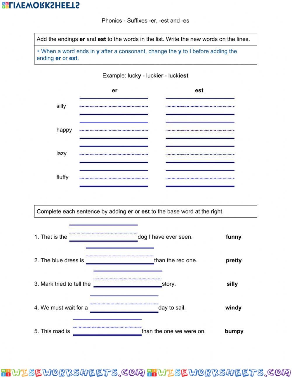 Phonics - Ending -ing--ed--es