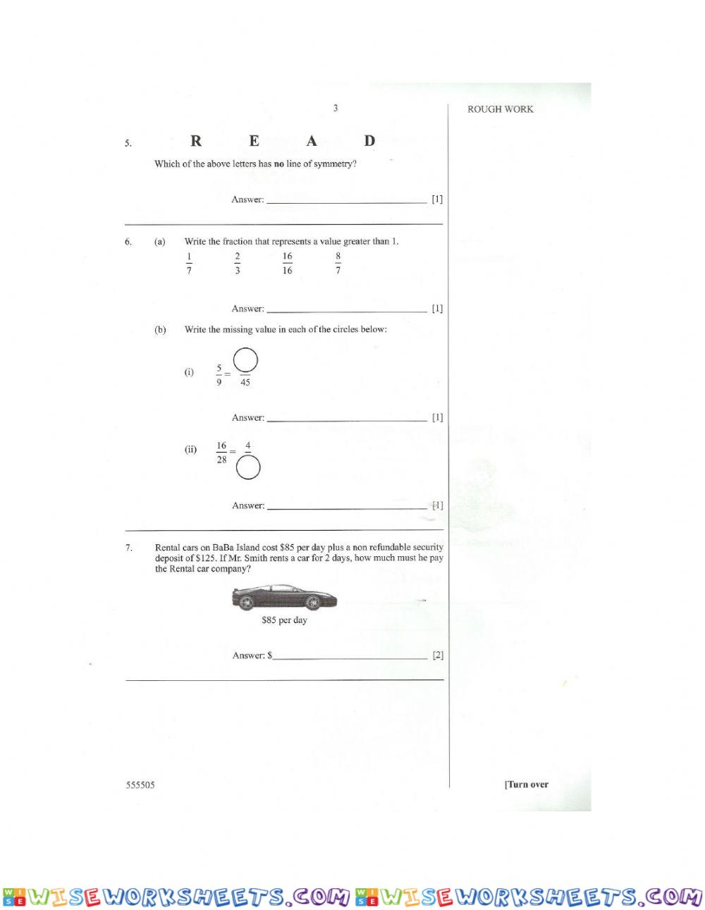 worksheet