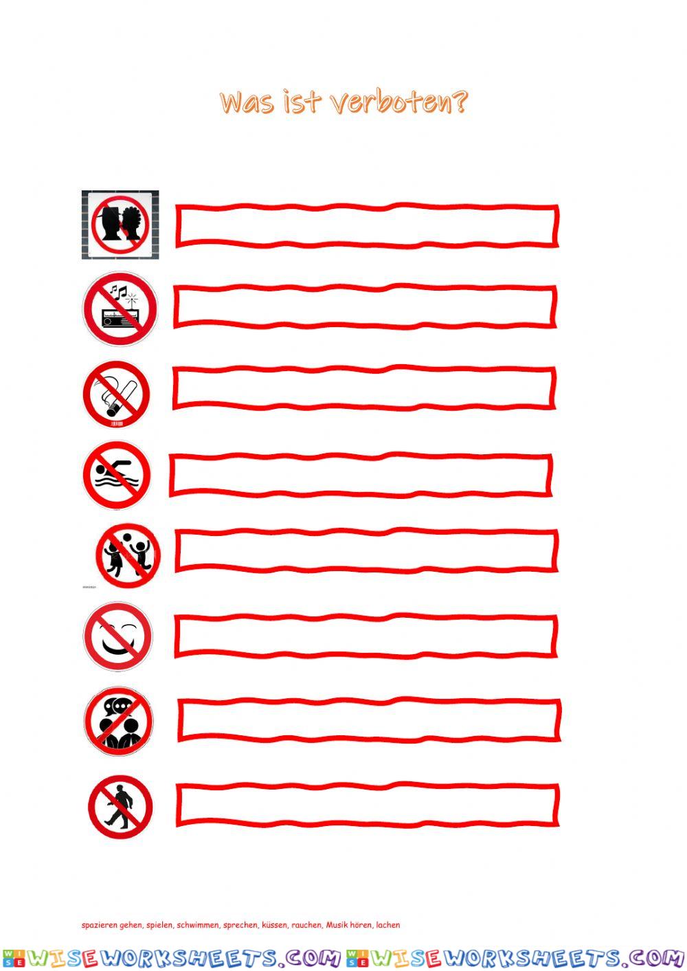 Was ist verboten?